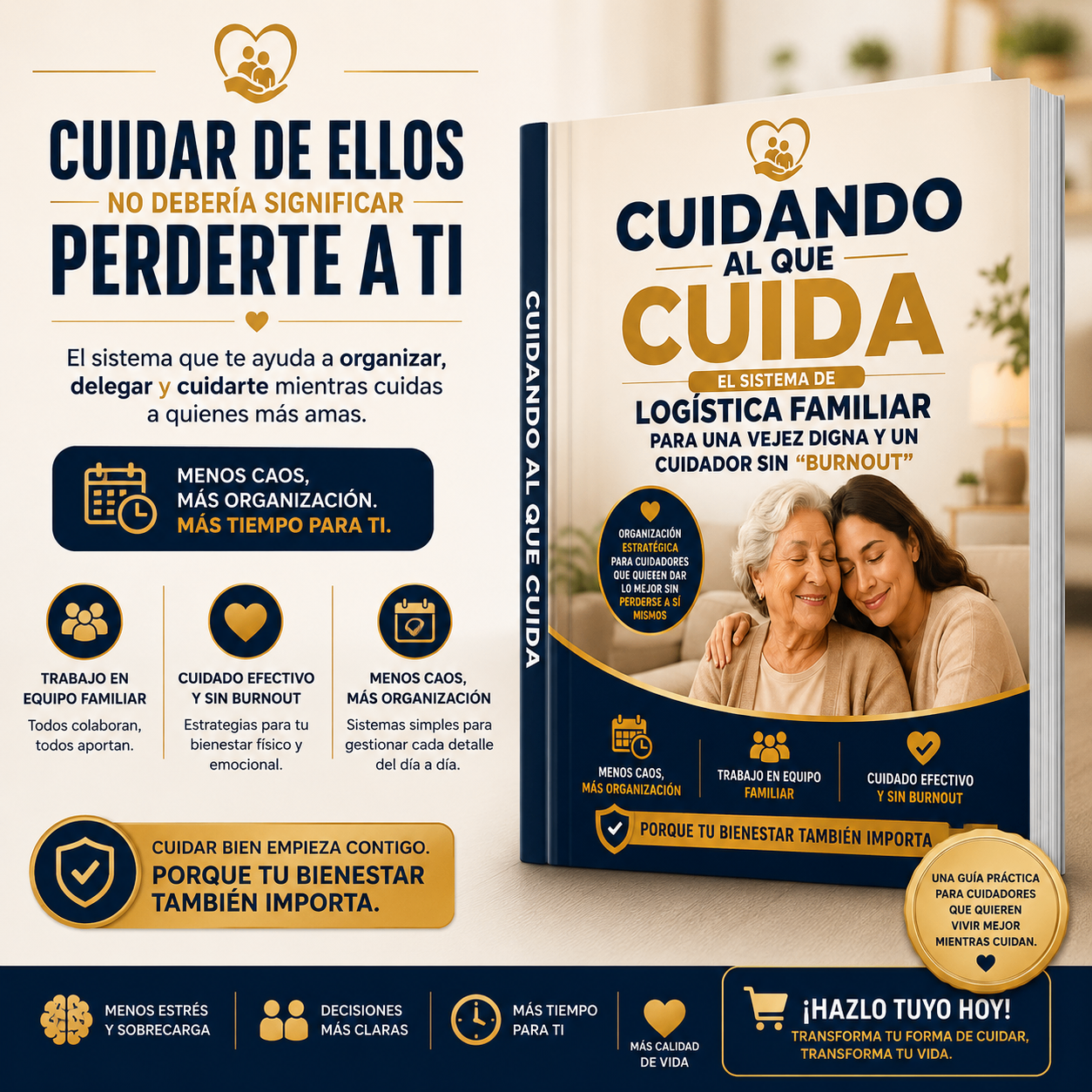 Arte original del manual Cuidando al que Cuida